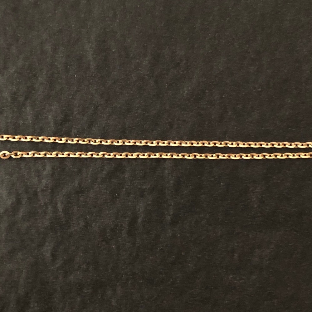 14k SOLID GOLD diamond cut oval chain anklet